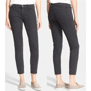 Current/Elliott Stiletto Black Polka Dot Revival Skinny Jeans Size 27‎